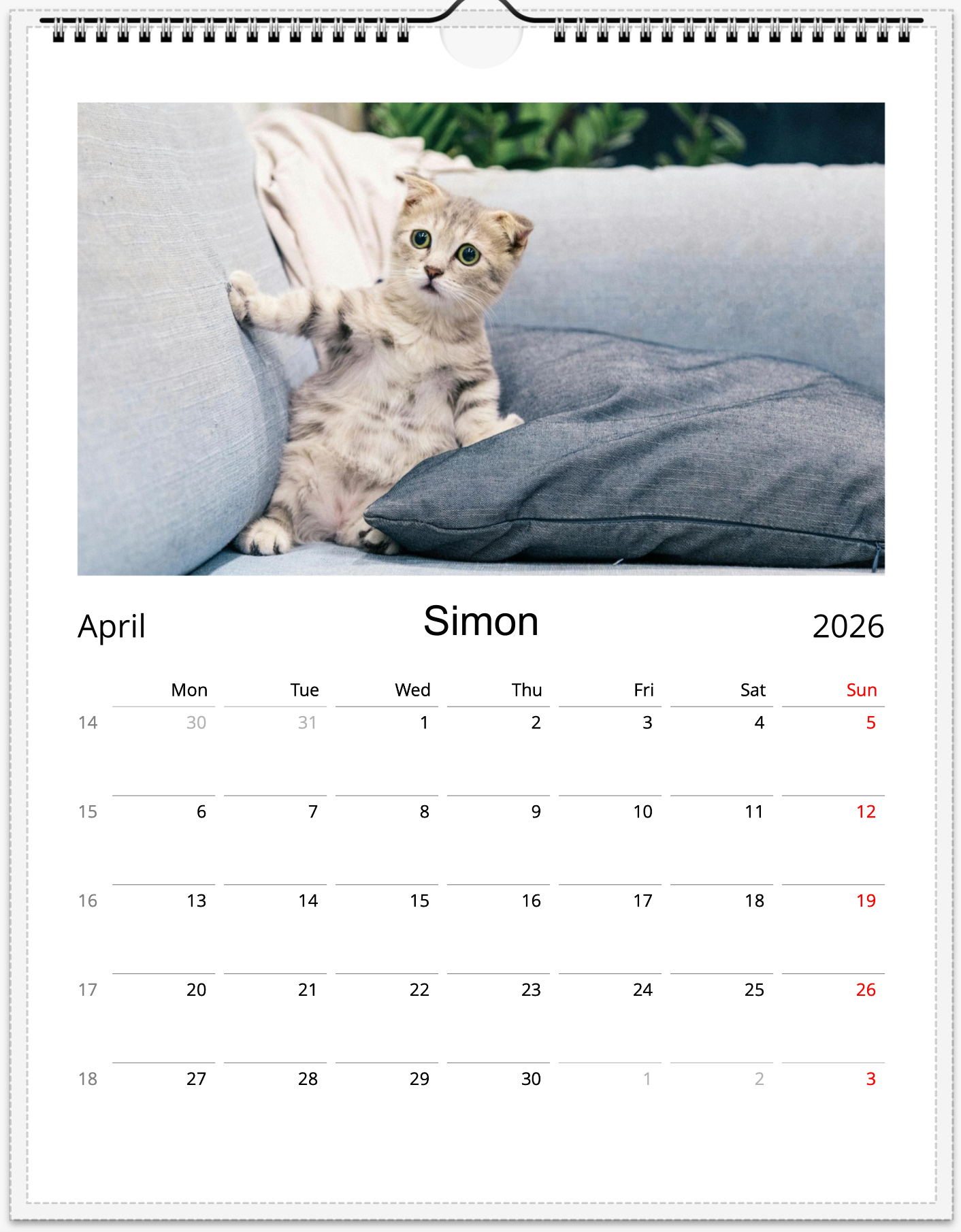Tail-of-the-Month Calendar + Winner Discount (May 2025 - May 2026) (Copy)